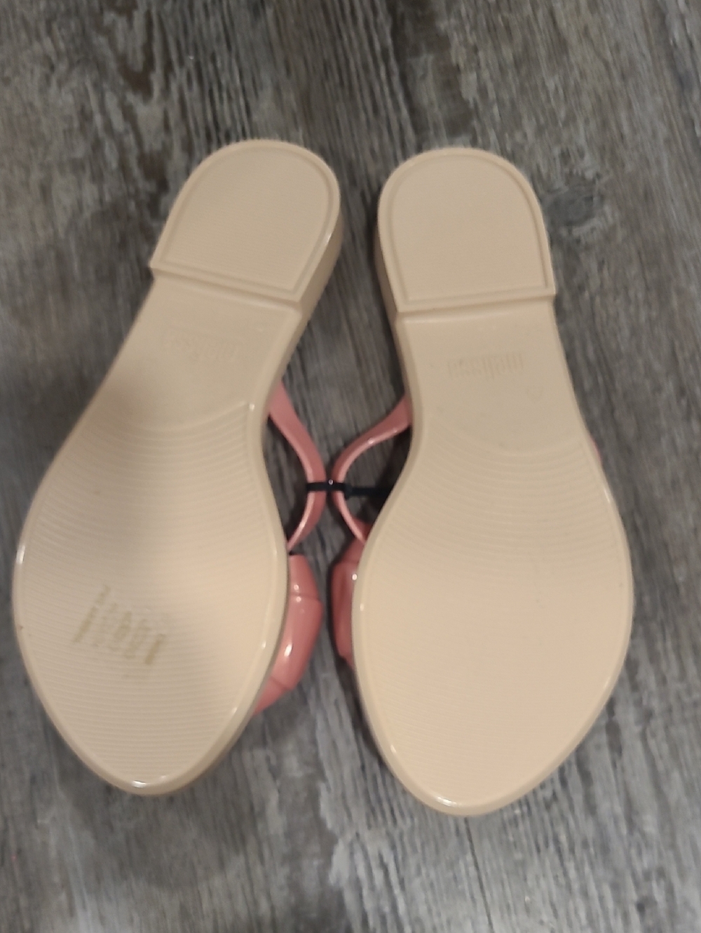 Melissa Pink Bow Jelly Flip Flop Slim Sandals Size 8 - Picture 4 of 5